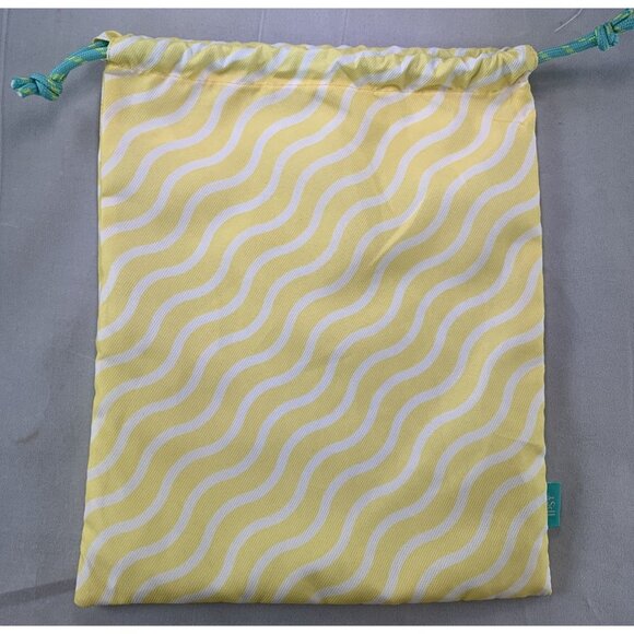 MOTD Cosmetics 3-Piece Makeup Brush Set Aqua Handles BONUS Yellow Wave Pouch - Picture 8 of 10